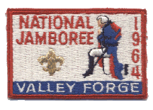 25.  Valley Forge Nat'l Jamboree, 1964, fully embroidered, $300