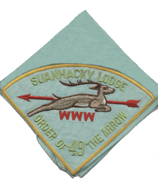 Rare Suanhacky Lodge #49 Neckerchief, Order of the Arrow, 1960s, $160