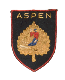B.  Ski Patch from Aspen, Colorado - 2 inches x 2 3/4 inches = $125