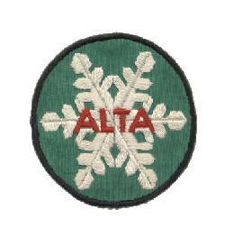 D.  Ski Patch from Alta, Utah - 2 inches across = $105