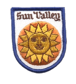 A.  Ski Patch from Sun Valley, Idaho - 2 inches x 2 1/2 inches = $65